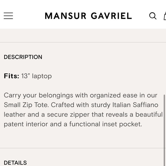 SOLD Mansur Gavriel (PINK) Small Zip Tote BNWT - Picture 7 of 8